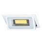 Preview: BONN  LED Einbaudownlight  WEISS  40W  rechteckig  kippbar 100°  3.000K