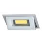 Preview: BONN  LED Einbaudownlight  GRAU  40W  rechteckig  kippbar 100°  4.100K