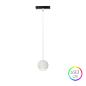 Preview: 48V  BORA MAGNET  LED Schienen-Pendelleuchte /Hängelampe  WEISS  8,5W  48V  38°  2.700K  610Lm