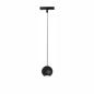 Preview: 48V  BORA MAGNET  LED Schienen-Pendelleuchte /Hängelampe  SCHWARZ  8,5W  48V  38°  2.700K  610Lm