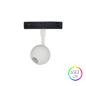 Preview: 48V  BORA MAGNET  LED Schienenstrahler /Kugelstrahler  WEISS  4,5W  48V  36°  3.000K  325Lm