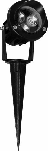 CADDIE  Erdspieß-Strahler  3W  45°  Garten-Spot  IP65  SCHWARZ
