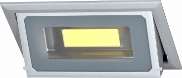 BONN  LED Einbaudownlight  GRAU  40W  rechteckig  kippbar 100°  3.000K
