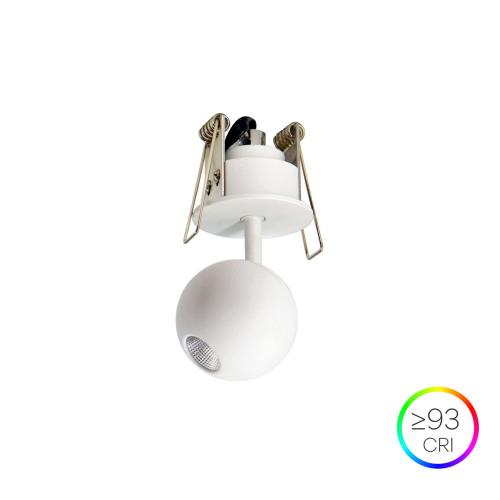 BORA FLORON  LED Einbau-Strahler /Kugelspot  WEISS  4,5W  240V  36°  3.000K  300Lm
