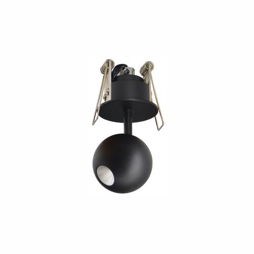 BORA FLORON  LED Einbau-Strahler /Kugelspot  SCHWARZ  4,5W  240V  36°  2.700K  290Lm