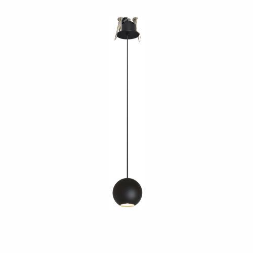 BORA FLORON  LED Einbau-Pendelleuchte /Hängelampe  SCHWARZ  8,5W  240V  36°  2.700K  530Lm