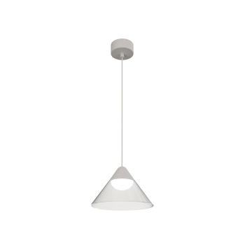 ARK  LED Anbau-Pendelleuchte /Hängelampe  WEISS / TRANSPARENT  6W  3.000K