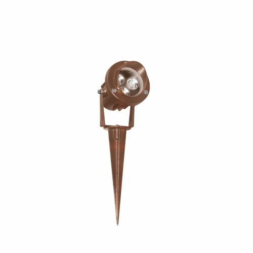CADDIE  Erdspieß-Strahler  3W  45°  Garten-Spot  IP65  CORTEN