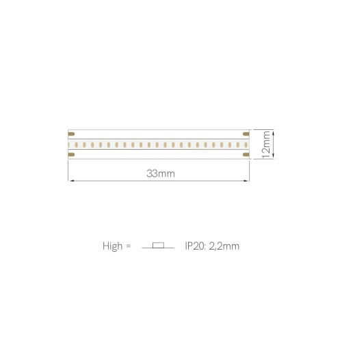 FINE-66 LED-STRIP 1m 840LED/m IP67 24VDC 20W/m 1050Lm/m RGB-W CRI90 12mm