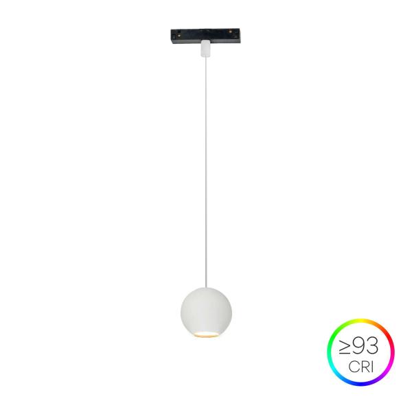 48V  BORA MAGNET  LED Schienen-Pendelleuchte /Hängelampe  WEISS  8,5W  48V  38°  2.700K  610Lm