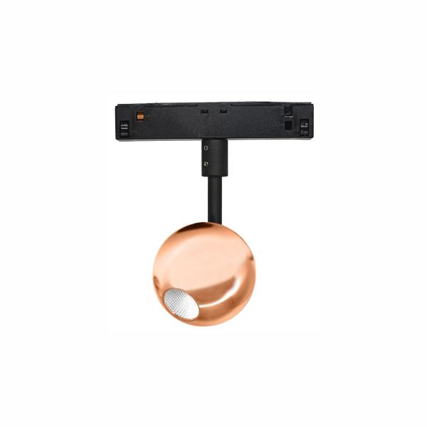 48V  BORA MAGNET  LED Schienenstrahler /Kugelstrahler  Roségold  4,5W  48V  36°  2.700K  315Lm