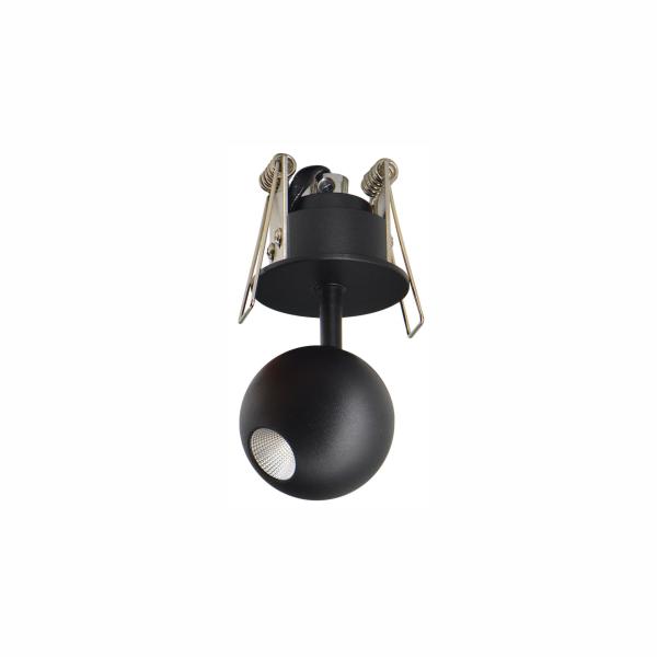 BORA FLORON  LED Einbau-Strahler /Kugelspot  SCHWARZ  4,5W  240V  36°  2.700K  290Lm