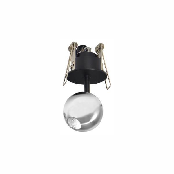BORA FLORON  LED Einbau-Strahler /Kugelspot  CHROM  4,5W  240V  36°  2.700K  290Lm