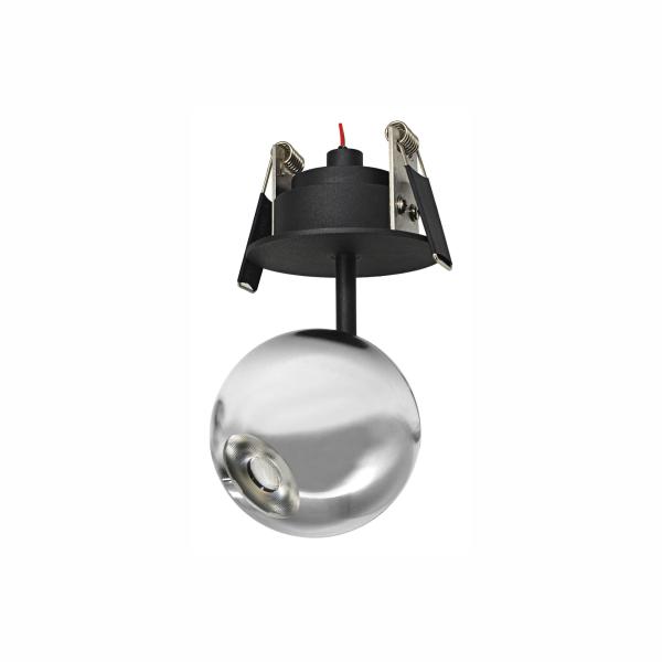 BORA FLORON  LED Einbau-Strahler /Kugelspot  CHROM  8,5W  240V  36°  2.700K  530Lm
