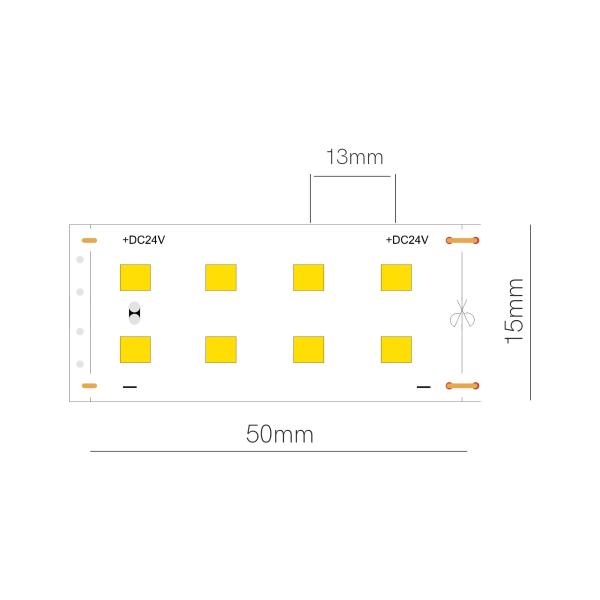 FINE-56 LED-STRIP 1m 160LED/m IP20 24VDC 22W/m 155-170Lm/W  15mm
