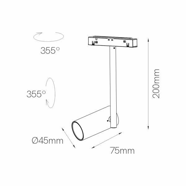 DUAL  Pendelleuchte UP/ DOWN  1130mm  52W  4531Lm  2.700K  ON/OFF  SCHWARZ