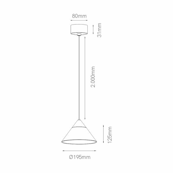 ARK  LED Anbau-Pendelleuchte /Hängelampe  SCHWARZ / GRAU  6W  3.000K