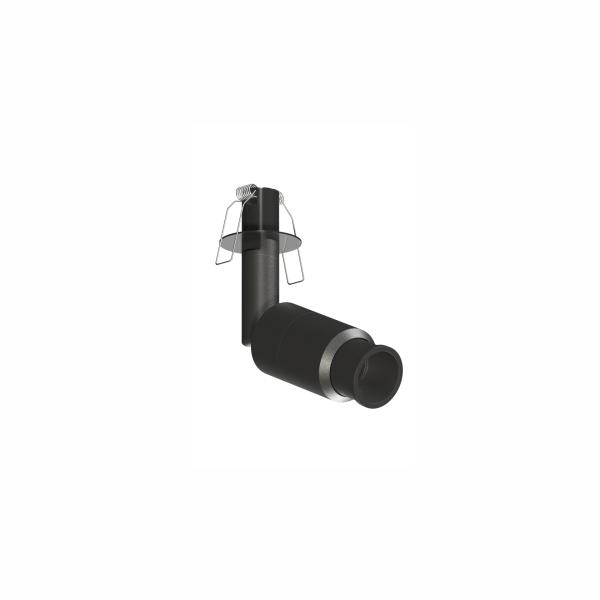MICRO ZOOM Vitrinenleuchte mit kurzer Stange 2W 15°-36° SCHWARZ