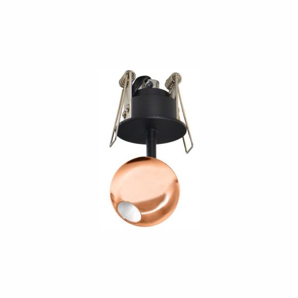 LED Einbau-Strahler BORA FLORON Kugelspot | Gold rosa | 4,5W | 240V | 38º | 3.000K |  300 Lumen