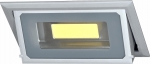 BONN  LED Einbaudownlight  GRAU  40W  rechteckig  kippbar 100°  3.000K