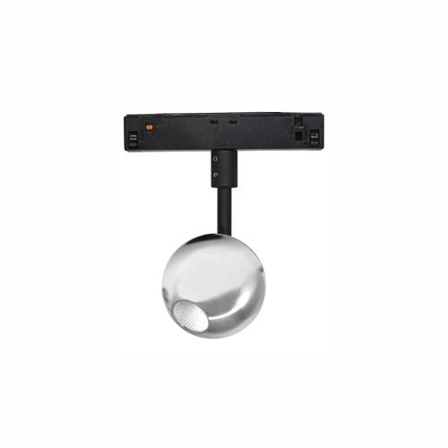 48V  BORA MAGNET  LED Schienenstrahler /Kugelstrahler  CHROM  4,5W  48V  36°  2.700K  315Lm